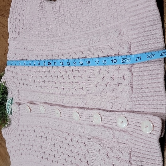 Aran Crafts Pale Pink Hand Knit Cardigan - Picture 9 of 11